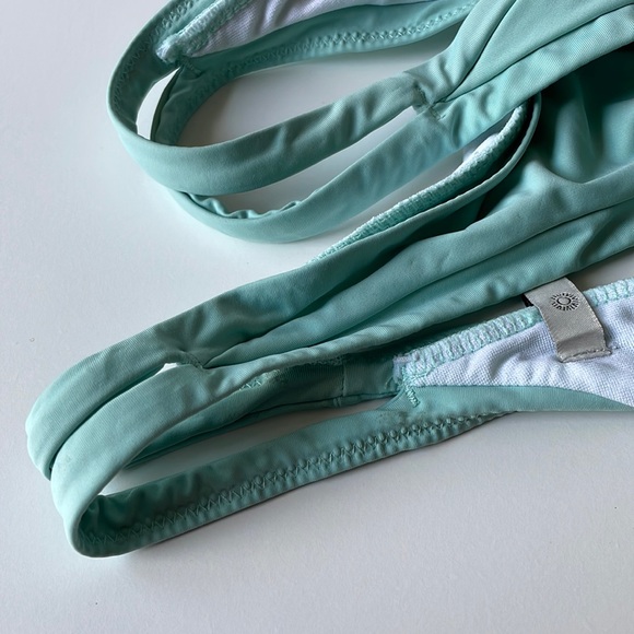NWT XL Rhythm aquamarine light teal mint sea foam bitsy low rise skimpy bottom - Picture 4 of 9